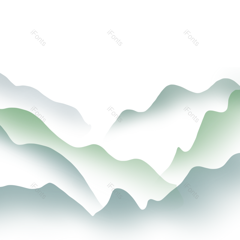 水墨图片,卡通素材元素,卡通元素PNG,绿色元素免抠素材